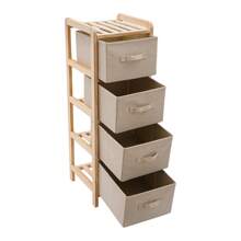 YUNRUX Organizer Box Opbergkast Dressoir met 4 Opbergdozen (Laden)