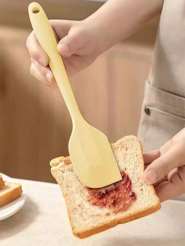 1 Stück Silikon Spachtel, Marmeladenschaber, Krem-und Tortenkuchenschaber, Schokoladen-Rührlöffel-Spachtel, Backwerkzeug, gesunder Silikon Schaber
