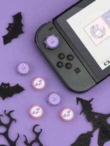 4 件装 Ghost 系列硅胶操纵杆拇指握把套，兼容 Switch/OLED/Switch Lite - 彩色 - 查看 3