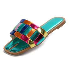 Wide Feet Soft Flat Sandals For Women Open Toe Sandals Easy Wear Casual Style - 綠色 - 查看 4