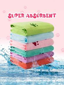2pcs/1pc Pet Dog Grooming Towel 19.6*39.3 Inch Microfiber, Pet Bath Towel Dog Absorbent Towel Quick Drying Puppy Bath Products For Small, Medium And Large Dogs (Bright Colors, PAWS, Bones)