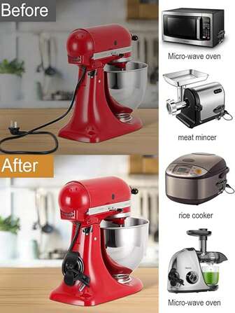 Cord Organizer Clips For Kitchen Appliances Adhesive Cable Winder Management Holder For Air Fryer Blender Coffee Maker Mixer TPU Plastic Cord Wrapper Fixer Wall Sticker Storage Solution No Battery Required