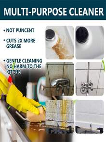 Mold RemoverKitchen Cleaning Concentrate Kitchen Heavy Oil Stains Range Hood Cooktop Black Dirt Cleaner - Green and White - View 8