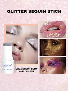 8 Color Stage Makeup Face Glitter Eyeshadow, Highly Pigmented Sparkling Body Highlighter Stick. Once Set, The High-Intensity Eyeshadow Can Maintain Its Original State For Hours Without Creasing Or Fading. Waterproof And Sweat-Proof, Lasting All Day Long. The Compact And Lightweight Packaging Design Is Convenient For Carrying And Traveling. Suitable For Music Festival Accessories, Stage Performances, Carnivals, Theme Parties, Birthday Parties, Holiday Events, Cosplay, Halloween Makeup, Christmas Makeup, Or Other Glitter Needs.