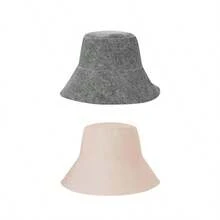 Gorro de fieltro para sauna, gorro de baño, gorro de sauna de 15,5 de diámetro, duradero, buena absorción de agua, lavado a mano, recomendado, portátil para hombres y mujeres HOTF - Blanco 2 - Ver 2