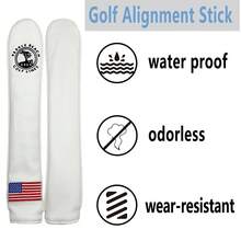 1pc 1919 Digital Golf Positioning Rod Cover Embroidered Fashionable Waterproof And Durable, Available In Black And White Colors - متعدد الألوان - مشاهدة 6