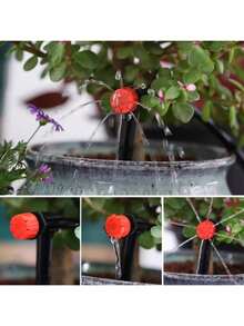 自动花园灌溉和浇水系统，蔬菜和花卉滴灌套件，可调节喷嘴，1/4 英寸 PVC 软管连接器适配器 - 多 - 查看 9