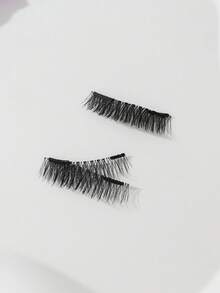 1 Pair Natural Quantum Magnetic Curly False Eyelashes, Comfortable Ice Silk - Fluffy Lashes - View 3