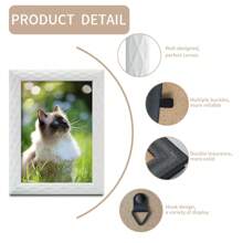 1 pièce ou set de 5 pièces, cadres photo ondulés de 5", 6", 7", 8", 10" (le motif réel peut varier, les photos sont expédiées au hasard), cadres style diamant dans les couleurs noir, blanc, argent, or, convenant comme cadeau pour le Nouvel An, la Saint-Valentin, Noël, souvenir de mariage, pour la décoration de la chambre, du mariage, de la maison, du bureau, à poser sur une table ou à accrocher au mur