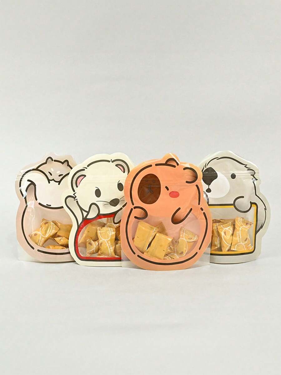 2 Stücke/Set die neue süße versiegelte Verpackungstüte für Kekse, Bonbons, Schokolade usw. kann verwendet werden, Cartoon Tier Alien selbstverschließende Tüte Großhandel Lässig Lebensmittel Keks Süßigkeiten Verpackung Tasche Alien Geschenktüte Snacktüte, die süße Hamster Verschlusstüte ist sehr geeignet für Kindertag, Schulbeginn, Abschlussfeier, mit optionalen Stilen und kann wiederverwendet werden