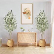 Alupssuc 5FT Artificial Olive Tree With Lifelike Leaves, Indoor Outdoor Faux Olive Tree For Home, Living Room, Bedroom, Balcony, Corner, Office, Garden Decor, 150cm