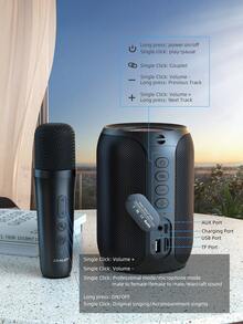 ZEALOT S62M 15W 便携式无线麦克风音箱，强劲低音 3D 环绕立体声，3600mAh 长续航电池，兼容智能手机/平板电脑/电视，支持 TF/USB/AUX/TWS 音频输入，双扬声器可使音量翻倍，适用于汽车、户外、露营、聚会等场合。 - 均碼 - 查看 11