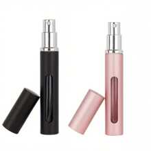 2pcs 5ml Clear Window Spray Bottle, Empty Perfume Travel Containers, Refillable Mini Portable Liquid Bottle For Cosmetics