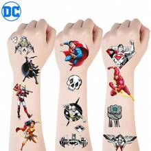 WB 6PCS DC Temporary Tattoos Official Featuring Flash Batman And Superman Designs Waterproof And Long Lasting And Unique For Daily Wear Parties And Events Show Off Your Heroic Spirit - Blue - View 1