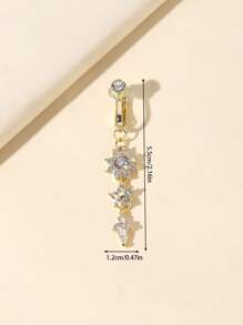 1pc Fashionable & Elegant 18K Faux Navel Belly Button Ring