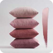 4pcs Set Soft Velvet Gradient Pink Decorative Throw Pillow Covers, Modern Double-Sided Design, Bohemian Country Style Cushion Covers, Home Decor