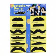 2/6/7/12/48pcs Party Dress Up Props - Lareth Fake Beard Simulation Beard, Goose Yellow Eyebrow Beard, Fake Beard Props, 48 Artificial Beard Party Supplies, Handlebar Mustache Dress Up Beard Headpiece Photo Props