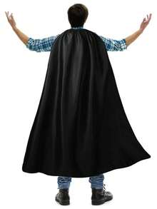 万圣节成人超级英雄披风+面具，节日派对舞台服装角色扮演表演服，眼罩，春季派对礼服 - 彩色 - 查看 2