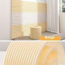 1 Roll Thick (1cm/0.39in) Wide Baby Proofing Wall Bumper Strips, Solid Color XPE Foam Material, Self-Adhesive Wall Sticker, Soft & Waterproof, Striped Grid Design For Anti-Collision, Suitable For Wall Corners, Window Sills, Bed Headboards, Everyday Use