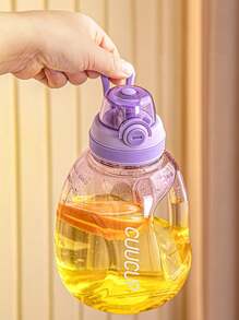 1pc 40oz Gym Water Bottle Food-Safe Leakproof Direct Drinking Bottle Colorful Water Jug For Gym,Fitness,Outdoor Sports