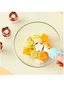 8pcs Stainless Steel Vegetable Cookie Cutter Mold Set, Fruit Imprint Mold, Chocolate Cutter, Cake Decorating Mold, Salad Maker, Baking Tools, Kitchen Gadgets, Cooking Accessories