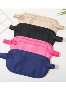 Travel Money Belt - Slim Passport Holder RFID Blocking Travel Pouch To Protect Cash, Credit Cards And Travel Documents Storage Bag