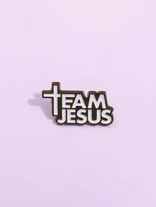 简约合金团队耶稣珐琅别针 - 男女通用日常佩戴胸针，适合休闲和礼品场合，无电镀，非马赛克时尚配饰连衣裙配饰别针，用于衣服包饰背包，适用于学校办公室配饰衬衫夹克珠宝圣诞节万圣节衣服别针有趣可爱的教师礼物 - 彩色 - 查看 3