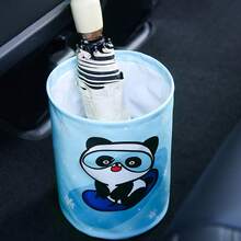 Waterproof Car Trash Can, Foldable Litter Storage Bag, Cartoon Organizer Bin, Car Interior Accessories - Multicolor - View 5