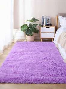 1 pièce, Tapis de zone doux pour chambre à coucher moelleux, tapis moelleux antidérapant à poils longs et doux pour le chevet, tapis de salon tie-dye pour filles enfants bébé adolescent dortoir décoration maison, tapis de chambre à coucher salon nurserie décoration de pièce