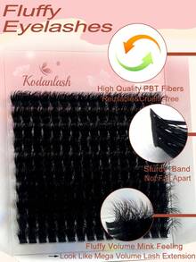 120D/100D/80D Fluffy Lash Clusters Kit Thick Cluster Eyelash Extensions Individual Lashes Faux Mink Eyelash Clusters D Curl 10MM/12MM/14MM/16MM/18MM Lash Extension Dramatic Eyelash Extensions Eyelashes Clusters - D - 查看 6