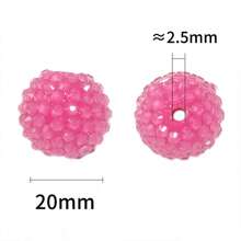 Fashion 18x20mm 10/20pcs Pack Mix Colorful Custom Confetti Color Resin Rhinestone Ball Beads For DIY Beadable Pen Keychain Chunky Bubblegum Necklace Bracelet Jewelry Making