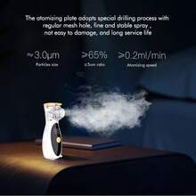 超细可充电迷你眼部保湿喷雾器，-USB 供电，缓解疲劳，精细雾化，智能时间提醒，可调节喷雾量，轻巧设计，易于使用和旅行，滋润您的眼睛 - 彩色 - 查看 9