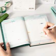 1pc 365-Day Cartoon Planner, 365-Day Planner 32k Notepad Schedule Portable Diary For Students To Use For Daily Records Of Work And Study