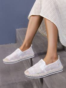 Women's Casual Slip-On Fabric Shoes, Breathable & Comfortable - White - View 3