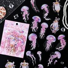 30pcs/Pack Ocean Waltz Jellyfish Scrapbooking Stickers, Premium Diary/Planner Sticker Sheets