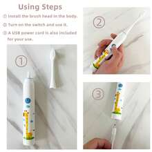 1PC Power Electric Toothbrush With 4 Replaceable Toothbrush Heads, A Wall-Mounted Bracket And A Dust Cover, USB Charging, 5-Gear Switching Mode. Personal Care Appliances For Men And Women Oral Hygiene, Brightening Teeth, Soft Wool For Sensitive Teeth Oral Care Appliances - 白色 - 查看 6