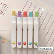 5pcs Set Zenyth Quick-Drying Gel Ink Pens, Medium Tip, Plastic Body, Smooth Writing Ballpoint Pen Set, Suitable For Office And School - Sets - View 5