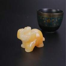 Lucky Elephant Jade Stone Fortune Feng Shui Statue Figurine Office Ornament Chakra Healing Stones Statue Decor Best Gifts Birthday