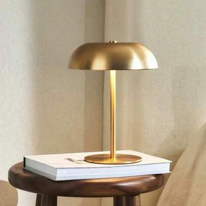 Kexinlighting 1个简约北欧现代可调节触摸灯，3档亮度可调，床头夜灯，便携式氛围灯，单色外观，触摸式LED灯，内置1800mAh可充电电池，USB充电，创意极简设计，卧室床头柜理想之选，也可用于卧室/客厅/餐厅/咖啡厅装饰，情人节礼物