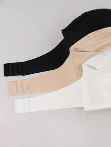 3 件套无肩带胸围，带前扣，硅胶防滑条，可拆卸垫，优雅款式，适合无肩带连衣裙（适合小胸围） - 彩色 - 查看 5