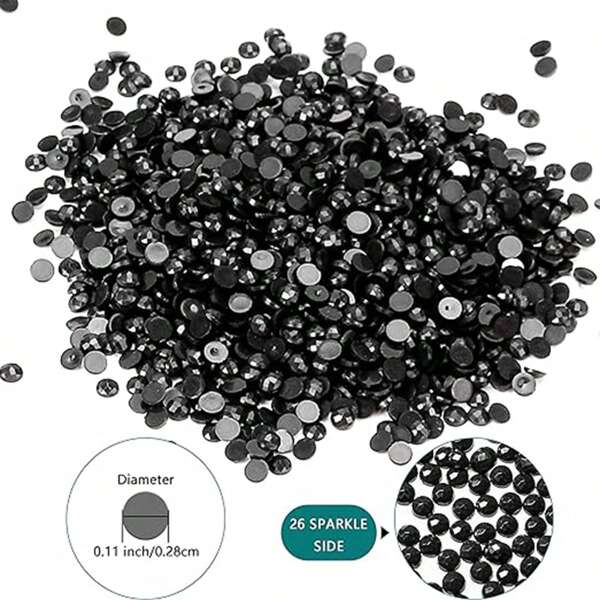 1 set Accessoires de peinture au diamant Perles Peinture au diamant monochrome Remplacement avec 1000 pierres précieuses, Pack de 1 diamant pour Nail Art Craft Peinture au diamant