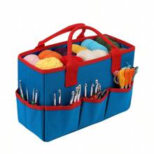 1pc New Diy Handmade Knitting Storage Bag Crochet Hook Wool Storage, Household Goods Storage Bag Large Capacity Portable Miscellaneous Storage Bag, Suitable For Home Items Storage, Travelling Out Of The Use Of Holiday Family Gifts