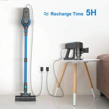 N300 Cordless Vacuum Cleaner For Home, 6-In-1 Rechargeable Powerful Lightweight Handheld Vacuum Cleaner, Running Time 45 Minutes, 48.58 Oz Dust Cup, Vacuum Cleaner For Home, Hardwood Floor, Carpet And Pet Hair - Blue - View 3