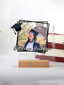 1pc Customizable Graduation Gift With Photo And Year Text, Personalized Memento Suitable For Graduates, Family, Best Friends To Commemorate Your Milestone. Multifunctional, Decorative, Reusable, Refined, Fashionable, High-Quality, Colorful, Modern, Customizable, Personalized, Unique - Central Photo - View 4