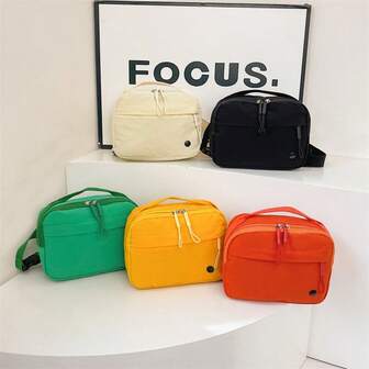 女士小号斜挎包、帆布邮差包、单肩包、侧包、钱包腰包背包，适合运动户外旅行