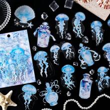 30pcs/Pack Ocean Waltz Jellyfish Scrapbooking Stickers, Premium Diary/Planner Sticker Sheets