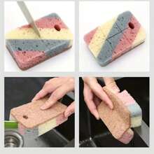 5 pièces de set d'éponges de nettoyage polyvalentes double face en pulpe, convenant pour la cuisine, la salle de bain, le salon et les meubles, éponge à vaisselle en polypropylène - outil de nettoyage essentiel pour les dortoirs universitaires et les appartements