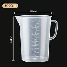 1Pc Clear Graduated Measuring Cup Scale Plastic Transparent Mixing Cup Large Capacity With Lid Laboratory Beaker Kitchen Baking - Multicolor - View 13