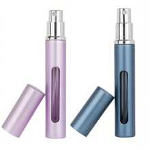 2pcs 5ml Clear Window Spray Bottle, Empty Perfume Travel Containers, Refillable Mini Portable Liquid Bottle For Cosmetics
