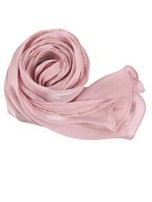 1pc Shiny Sequin Headscarf Shawl With Gold Chain, Glittering Scarf Suitable For Party, Wedding, Holiday And Formal Wear - Multicolor - View 17